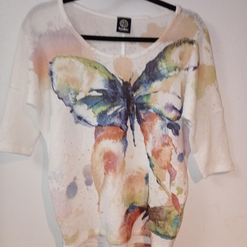 Tribal Women's Multicolor Butterfly Top
